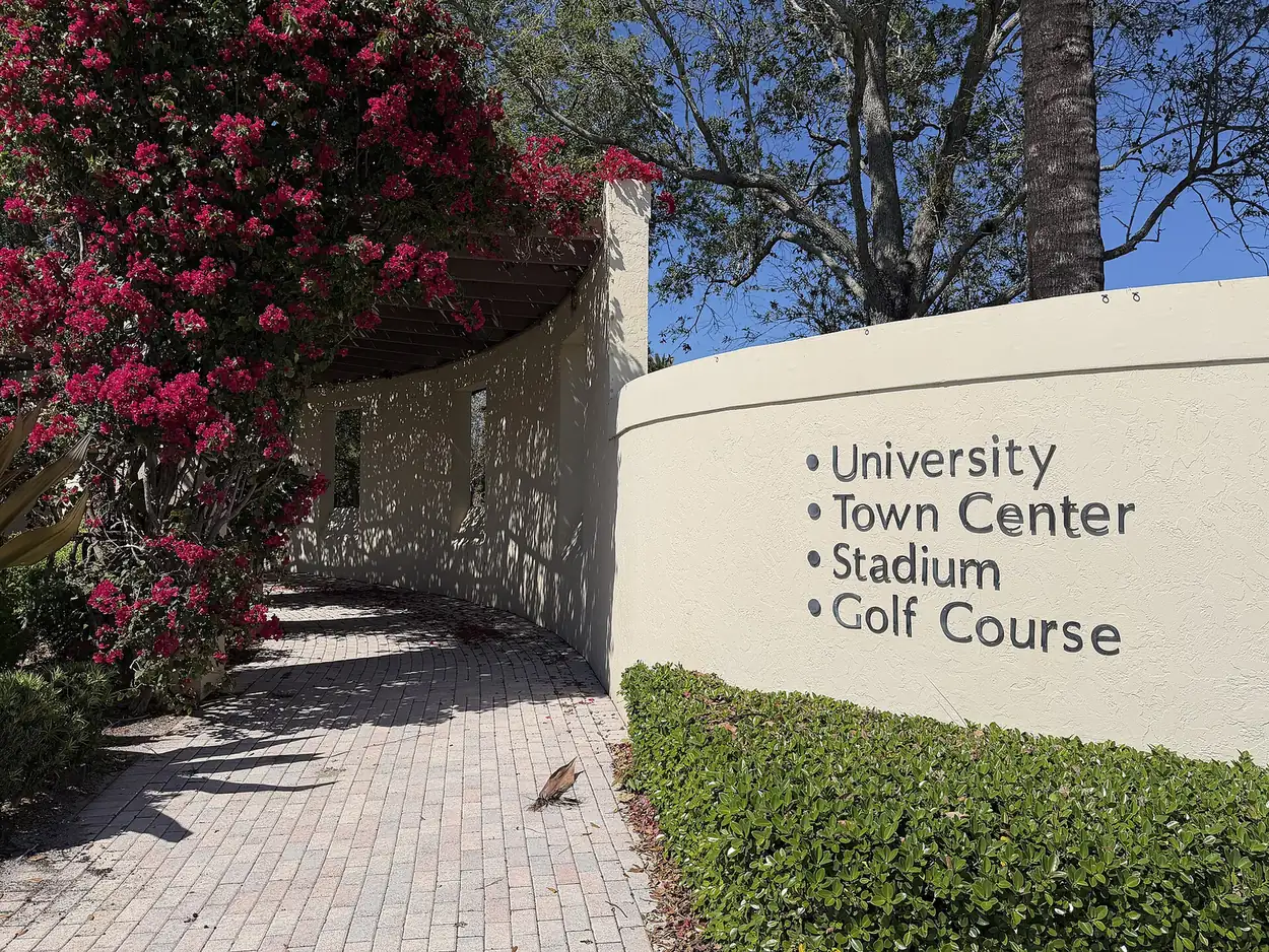 The entrance sign to Abacoa at Central Boulevard and Donald Ross Road in Jupiter