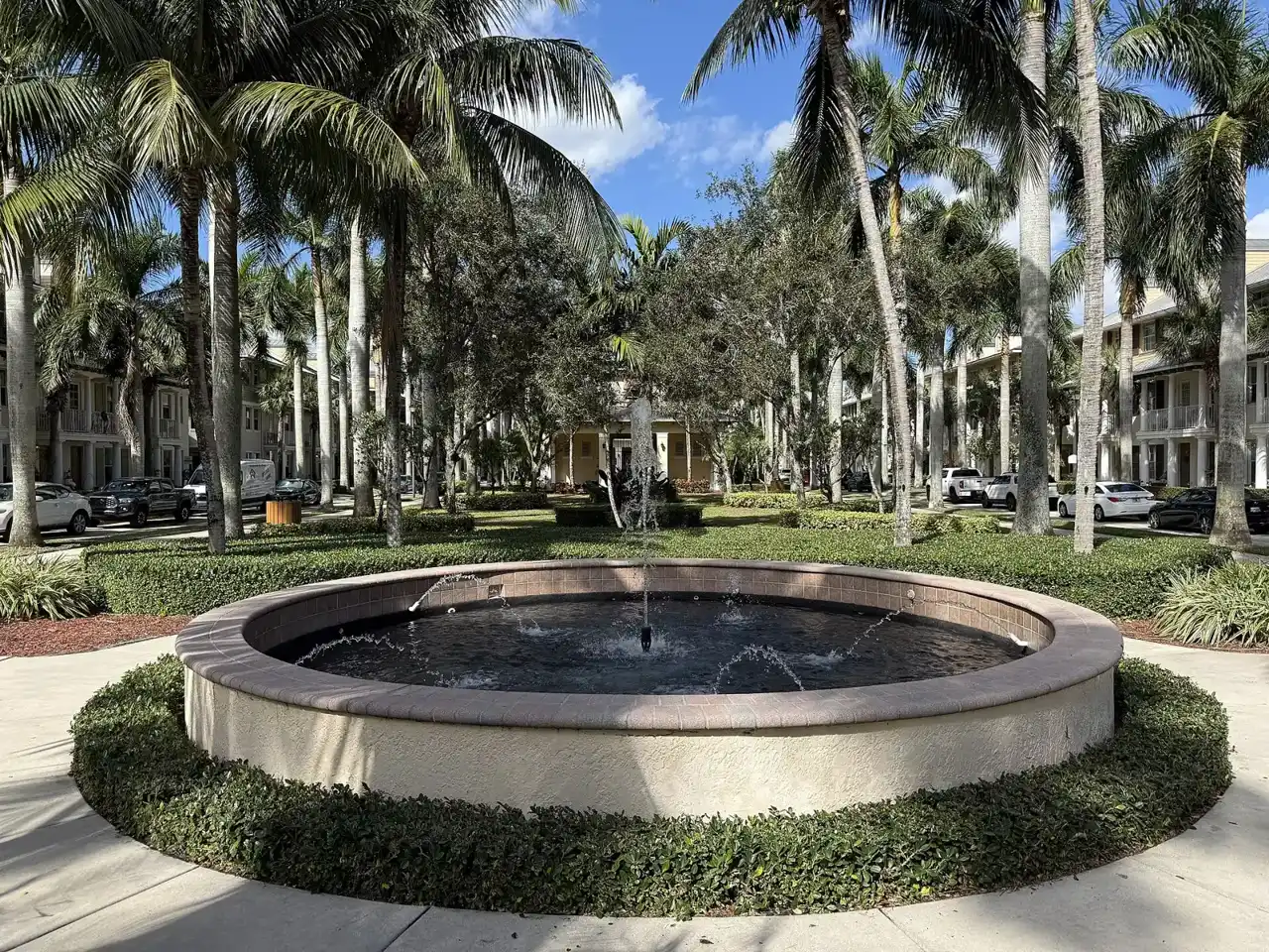 The fountain at the center of Antigua, a neighborhood in the Abacoa community in Jupiter.