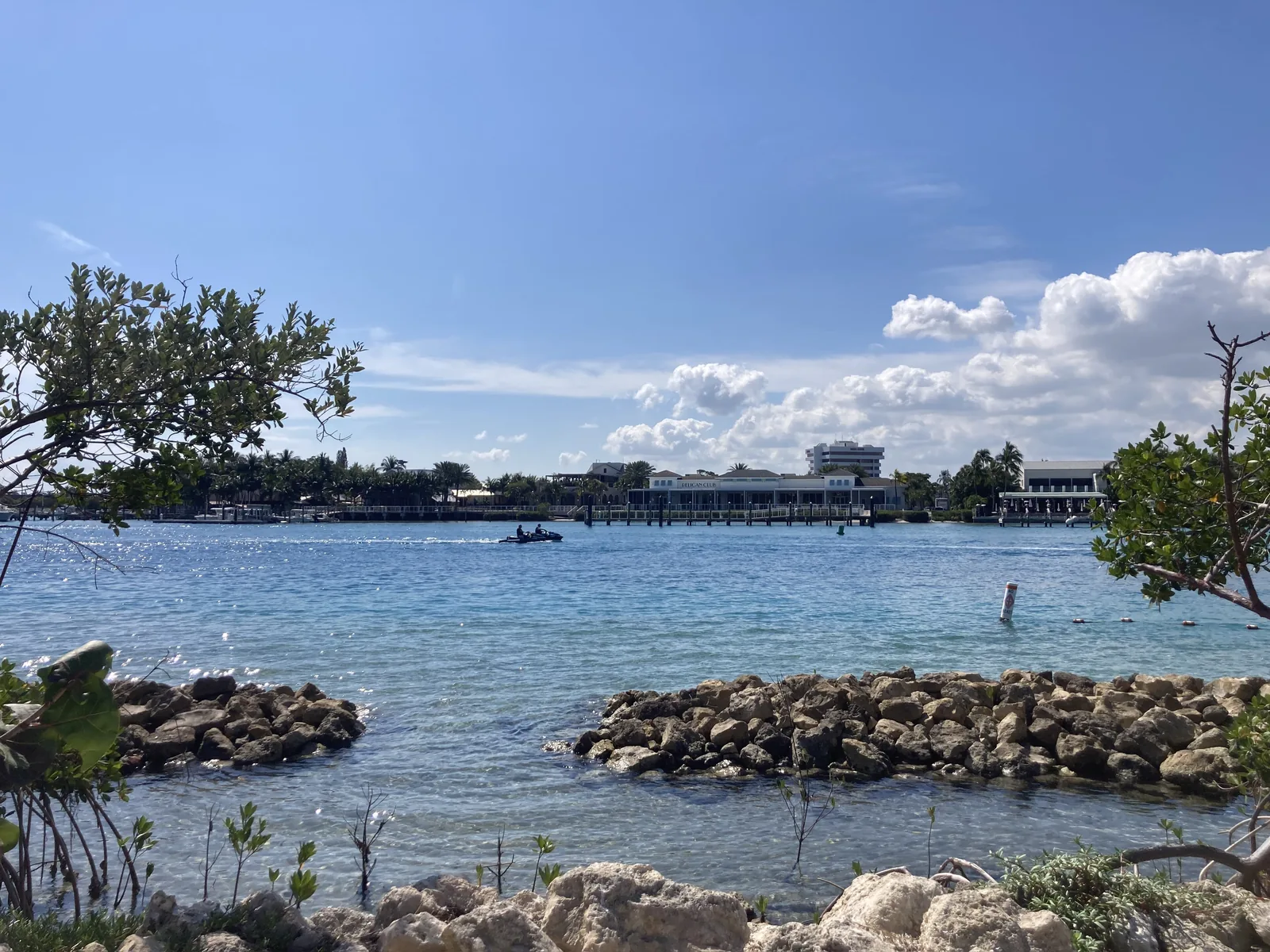 The Jupiter Inlet seen from the nature trail at the Jupiter Inlet Lighthouse and Museum