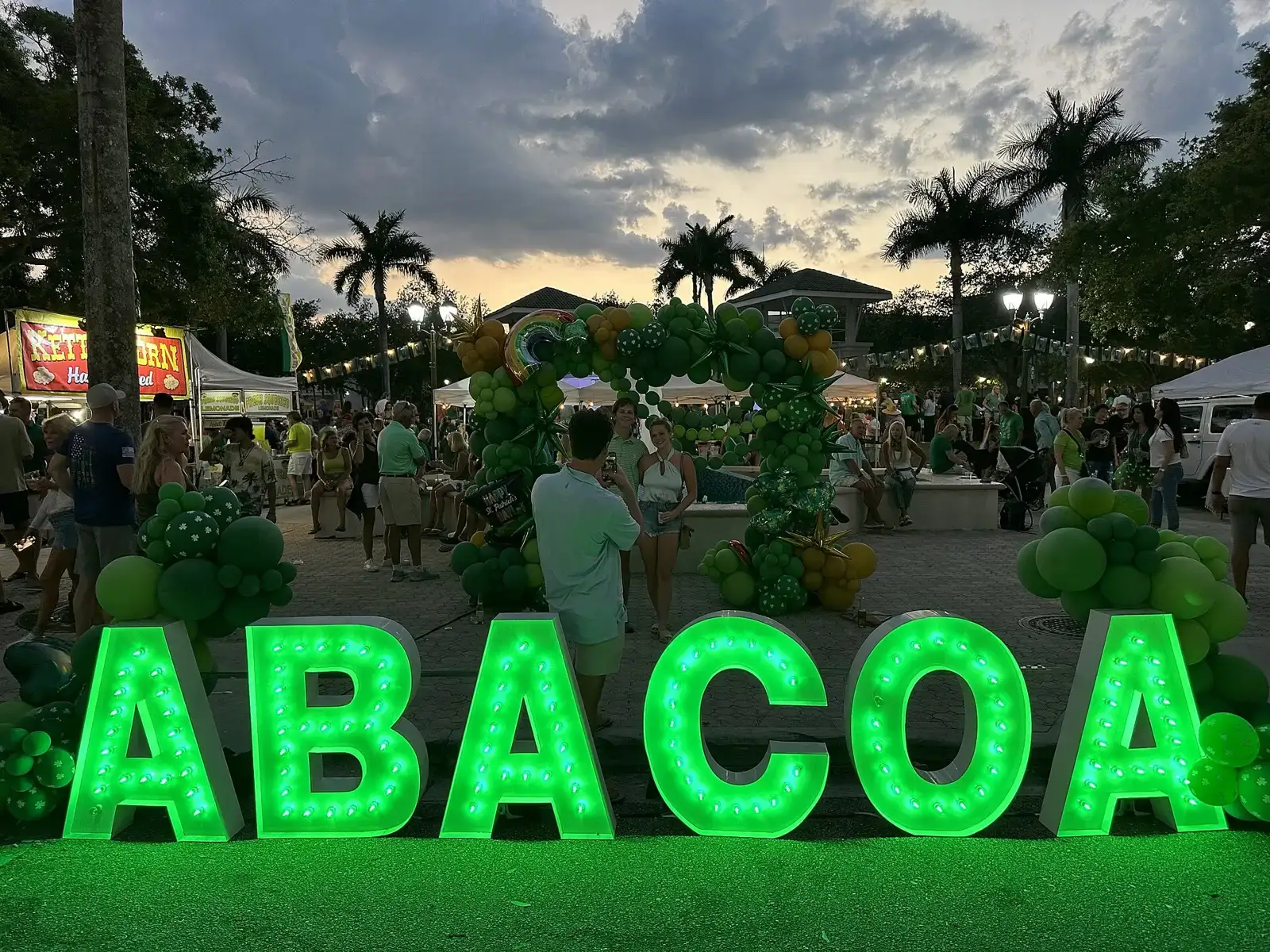 A crowd at a festival in Downtown Abacoa, the shopping and dining center of Abacoa in Jupiter.