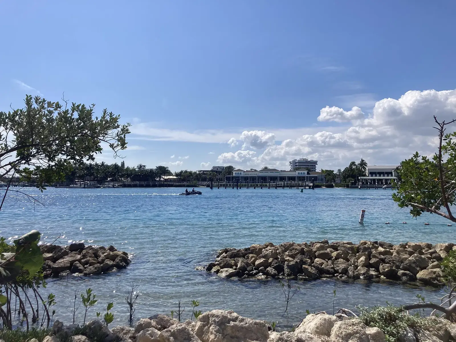 The Jupiter Inlet seen from the nature trail at the Jupiter Inlet Lighthouse and Museum.